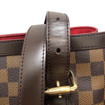 ルイ・ヴィトン LOUIS VUITTON ハムステッドMM N51204 ダミエ・エベヌ トートバッグ レディース 中古_画像9