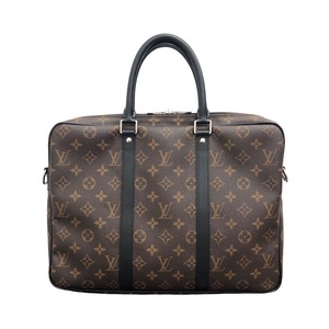 ルイ・ヴィトン LOUIS VUITTON PDV PM M52005 モノグラム・マカサー モノグラム・マカサーキャンバス ブリーフケース メンズ 中古