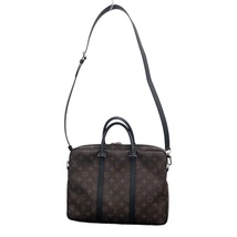 ルイ・ヴィトン LOUIS VUITTON PDV PM M52005 モノグラム・マカサー モノグラム・マカサーキャンバス ブリーフケース メンズ 中古_画像2