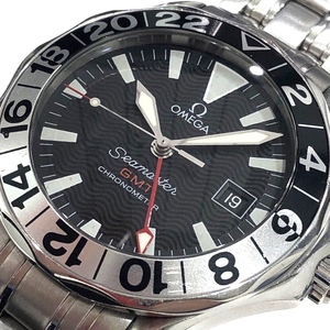 オメガ OMEGA シーマスター300 GMT 2234.50 ブラック ss 腕時計 メンズ 中古