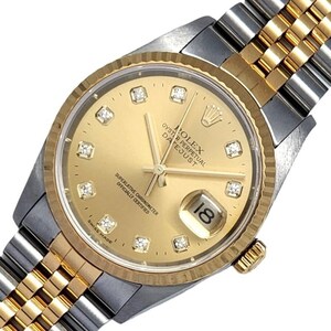 ロレックス ROLEX デイトジャスト K番 16233G ゴールド K18YG/SS 腕時計 メンズ 中古