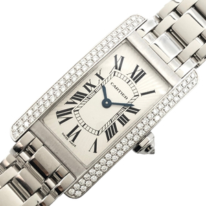  Cartier Cartier Tank American SM WB7018L1 silver K18WG wristwatch lady's used 