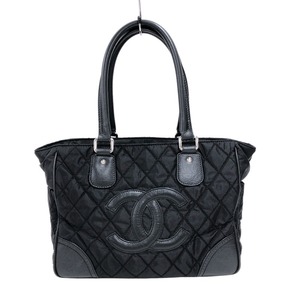 Chanel Chanel Paris Yorkline Tote Bag A33100 № 12 Черный нейлон/Кожаная сумка, дамы, используемые