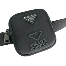 プラダ PRADA ナイロン ベルト Re-Nylon ポーチ付き 1CN076 ブラック メンズ 中古_画像3