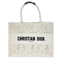 クリスチャン・ディオール Christian Dior ブックトートミディアムバック M1296ZSEL ホワイト D-LACE トートバッグ レディース 中古_画像1
