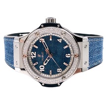 ウブロ HUBLOT ビッグバン　ジーンズ　ダイヤモンド　日本限定モデル 361.SX2710.NR.1104 ステンレススチール 腕時計 レディース 中古_画像5