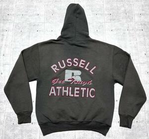 90s USA製 ラッセルアスレチック フーディー スウェット パーカー　　RUSSELL ATHLETIC ヘンリーネック アメリカ製 MADE IN USA 柳8319