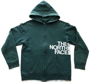 ノースフェイス ビッグロゴ デカロゴ フーディー スウェット ジップパーカー　　ゴールドウィン 正規品 THE NORTH FACE グリーン 柳6179