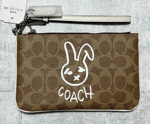 新品 コーチ ルーナー ニュー イヤー スモール リストレット ラビット ポーチ　　COACH 正規品 うさぎ 小物入れ バッグ CF939 柳委8826