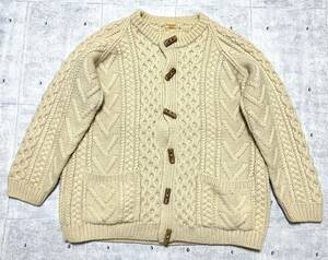 デプト DEPT カウチン カーディガン アランニット セーター ニットウェア　　KNIT WEAR ハイクオリティー ウッド トグル 柳8765