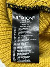 美品 ブリクストン BRIXTON ニット帽 ニットキャップ イエロー　　ワッチ ビーニー 帽子 織りネーム 柳8848_画像3