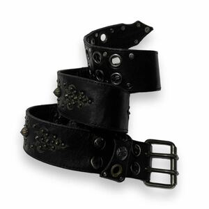 KMRii studded leather belt 2000s archive ケムリ ベルト レザー ifsixwasnine L.G.B. 14th addiction vintage 