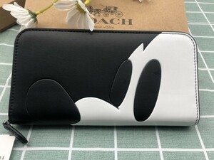 COACH コーチ 財布 長財布 ミッキーマウス プレゼント 小銭入れあり 新品 未使用 ラウンドファスナー ウォレット C111