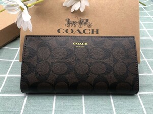 COACH コーチ 財布 長財布 二つ折り プレゼント 贈り物 レザー ウォレット ラウンドファスナー 新品 ギフト 未使用 ブランド C227