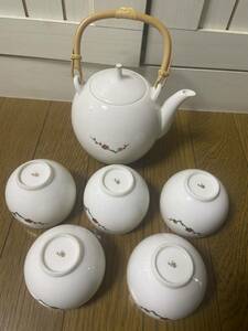 有田焼　香蘭社　梅模様　急須＆湯呑5客　茶器セット　茶器揃★0619B