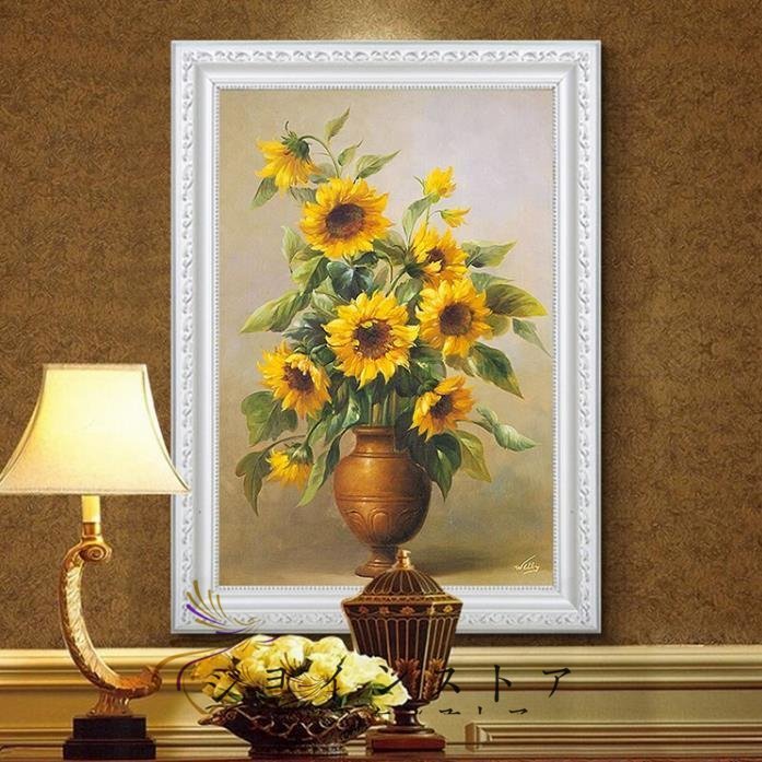 Very good condition ★ Living room decorative painting, entrance decorative painting, flower oil painting, painting 55*40cm, Artwork, Painting, others