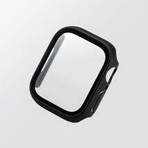 【3コ】エレコム Apple Watch series7 41mm フルカバーケース プレミアムガラス 反射防止 ブラック AW-21BFCGMBK 4549550240376_画像5