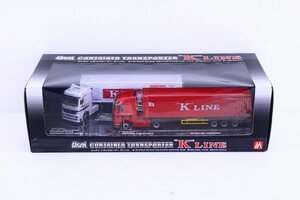●【新品】REAL WHEEL コンテナ トランスポーター KLINE 2台セット 1/87 ミニチュアトラック ミニカー 玩具【10889066】