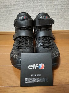 ＊美品＊elf（エルフ）EXA11　ライディングシューズ（モーターサイクル）Size 23.0cm 　カラー　ブラック