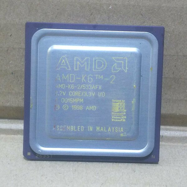 即納 送料無料 動作未確認 AMD AMD-K6-2 533AFX Socket7 1998 必ず内容確認