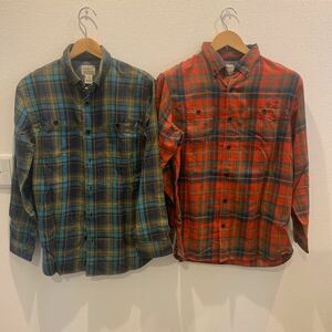 ③L.L.Bean エルエルビーン　チェックネルシャツ 2枚セット　表記サイズM ひ