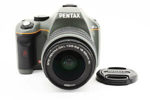 【美品】ペンタックス PENTAX K-m 18-55mm レンズキット オリーブ 《ショット数6533回》 希少カラー DE211249A2691