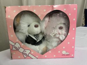 箱付き レトロ リトルハウス 犬 ぬいぐるみ ウェディング 花婿 花嫁 昭和レトロポップ