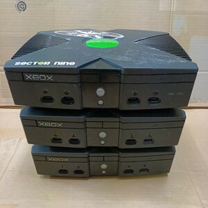 L3109　★Microsoft 初代 Xbox 本体のみ 3台セット 動作未確認 ジャンク 大量 まとめ売り マイクロソフト 