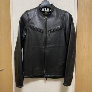 1円〜レア ウエストライド スピードスター ライダース ジャケット 38 WEST RIDEゼブラ柄 ゴートレザー 黒レザージャケット buco J-100 型