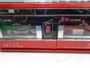 MK9574 SANYO MR-WU4mk2 radio-cassette AM/FM double cassette red 
