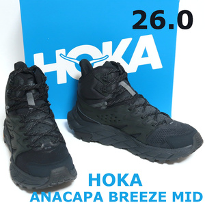 26 HOKA ANACAPA BREEZE MID スニーカー 黒 ホカオネオネ トレッキングシューズ