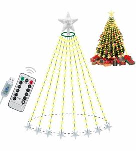 LEDライト　144球　クリスマスツリー イルミネーション USB式 耐熱防水
