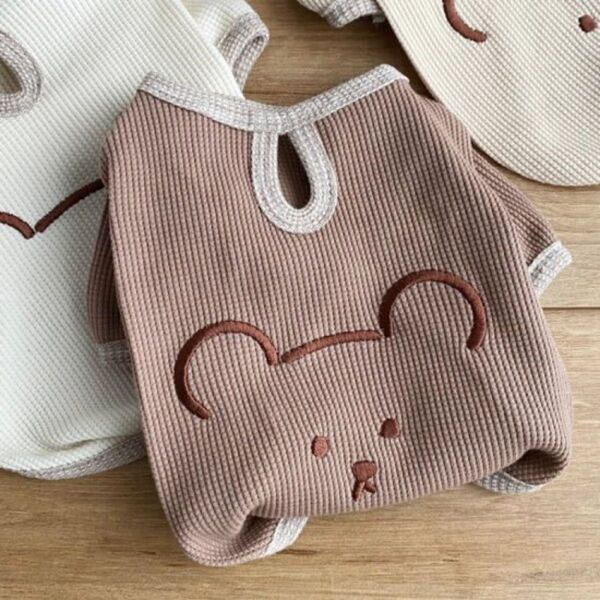 くまさん 熊 ドッグウェア 犬服 Tシャツ 犬洋服 ペットウェア 小中型犬用 可愛い おしゃれ お散歩 ニット DOG