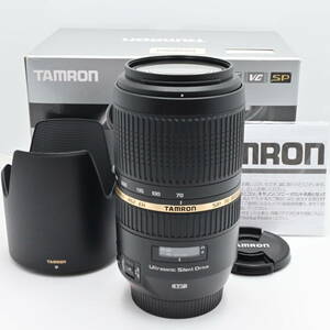 ★美品★　タムロン TAMRON 望遠ズームレンズ SP 70-300mm F4-5.6 Di VC USD キヤノン用 フルサイズ対応 A005E