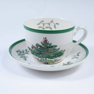 英国製 スポード クリスマスツリー カップ＆ソーサー Spode Made in England クリスマス