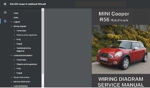 MINI R56 Cooper S クーパーS カラー配線図 整備書 ミニ 　(Cooper JCW One ジョンクーパーワークスも選択可能） 