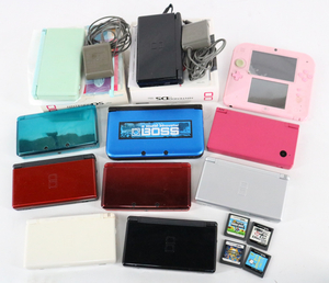 【ト滝】Nintendo 任天堂 DS 本体 ソフト おまとめ ゲーム機 ライト lite 3DS LL マリオ 脳トレ DE759DEM60