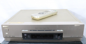 【ト滝】SONY ソニー miniDV/DV S-VHS ビデオカセットレコーダー ダブルデッキ WV-DR7 対応リモコン付 DS552DEW34