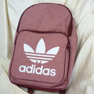 新品★adidasアディダスバーガンディー×白　トレフォイルバックパック