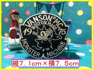 4枚！アイロン 接着 刺繍 ワッペン◆フェリックス　VANSON 1975◆　キャラクター　アメトイ　アメ雑　雑貨　アメキャラ FELIX