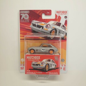 《人気》マッチボックス MATCHBOX 70周年スペシャルエディション 1971 MGB GT COUPE 銀 スポーツカー ミニカー 同梱可