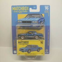 《人気》マッチボックス MATCHBOX コレクターズエディション 1988 CHEVY MONTE CARLO シボレー モンテカルロ 青 セダン ミニカー 同梱可_画像1