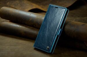 Galaxy Note20 Ultra レザーケース ギャラクシー ノート20 ウルトラ ケース SC-53A 手帳型 カード収納 ブルー