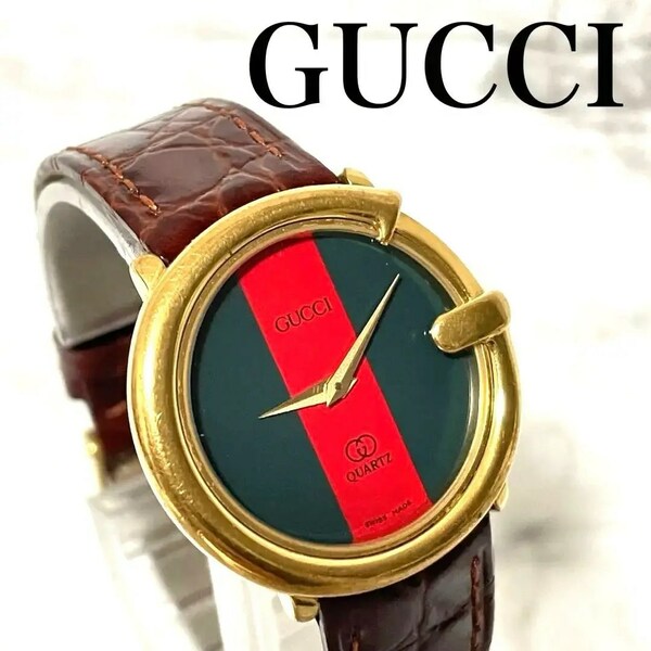 稼動品　ヴィンテージ　GUCCI グッチ　シェリー　Gロゴベゼル　腕時計