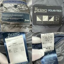 【美品】 HERNO LAMINAR ヘルノ ラミナー POLAR-TECH ポーラテック【王者の貫禄】 ダウンジャケット コート アウター ネイビー 紺 極暖 _画像10