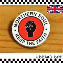 英国 インポート Pins ピンズ ピンバッジ NORTHERN SOUL KEEP THE FAITH ノーザンソウル イギリス イングランド UK GB ENGLAND 607_画像1