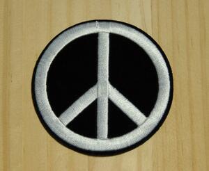 英国 インポート アイロン ワッペン Peace symbols ピースマーク love&peace 平和 ピース イギリス イングランド UK GB ENGLAND 213-3