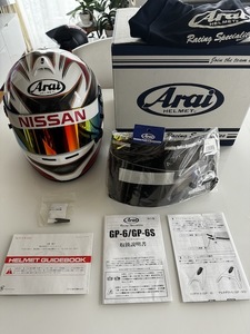 【美品】ARAIアライ 4輪競技専用 高性能スタンダード ヘルメット レース用 サイズM GP-6S 8859 ホワイト