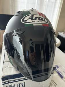 【未使用】Arai アライ SZ-Ram4 TRICOLORE トリコローレ Mサイズ ブラックシールド付き ジェットヘル　クリスマスプレゼントに最適