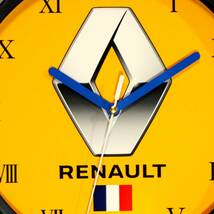 RN1 ルノー Renault 掛け時計 フランス車 ルーテシア キャプチャー トゥインゴ カングー アルカナ メガーヌ ２CV キャトル ゴルディーニ_画像2
